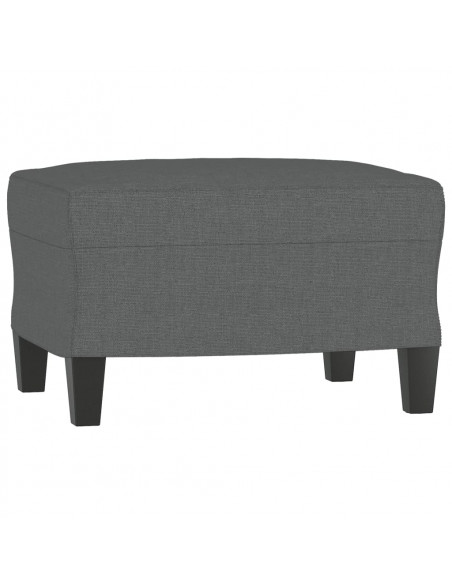 Set di Divani 3 pz con Cuscini Grigio Scuro in Tessuto