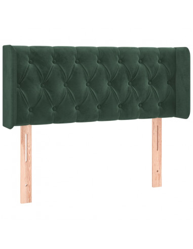 Testiera ad Orecchio Verde Scuro 93x16x78/88 cm in Velluto