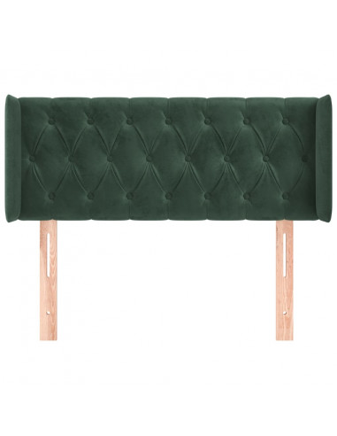 Testiera ad Orecchio Verde Scuro 93x16x78/88 cm in Velluto
