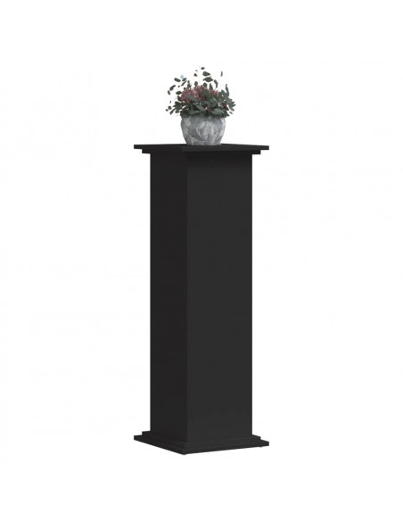 Supporto per Piante Nero 33x33x100 cm in Truciolare