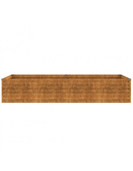 Fioriera Rialzata da Giardino 194x50x36 cm in Acciaio Corten
