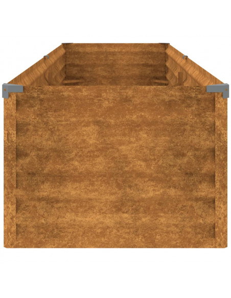 Fioriera Rialzata da Giardino 194x50x36 cm in Acciaio Corten