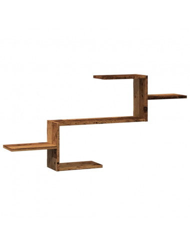 Scaffale a Parete Legno Vecchio 104x15x49 cm in Truciolato