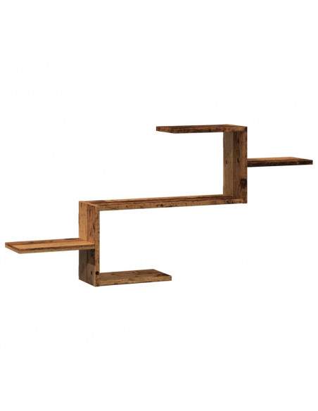 Scaffale a Parete Legno Vecchio 104x15x49 cm in Truciolato