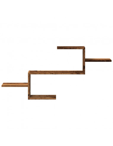 Scaffale a Parete Legno Vecchio 104x15x49 cm in Truciolato