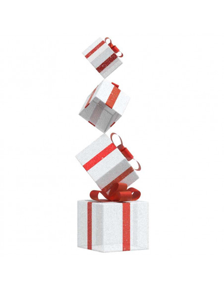 Confezione Regalo Decorazione Natalizia 80 LED Bianco Caldo