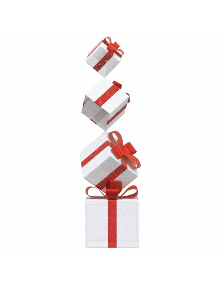Confezione Regalo Decorazione Natalizia 80 LED Bianco Caldo