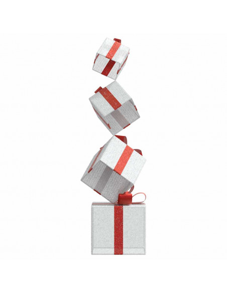 Confezione Regalo Decorazione Natalizia 80 LED Bianco Caldo