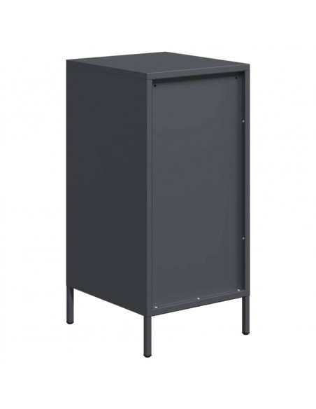 Credenza Antracite 35x39x73,5 cm in Acciaio Laminato a Freddo