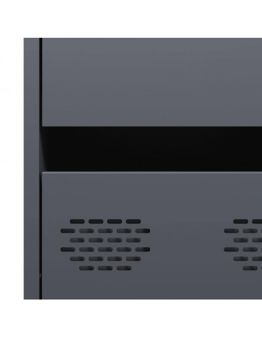 Credenza Antracite 35x39x73,5 cm in Acciaio Laminato a Freddo