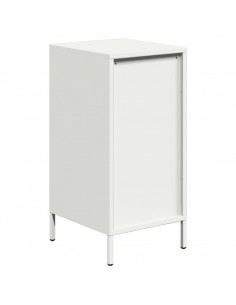 Credenza Bianca 35x39x73,5 cm in Acciaio Laminato a Freddo 2
