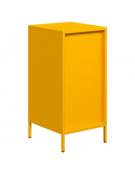 Credenza Giallo Senape 35x39x73,5 cm Acciaio Laminato a Freddo