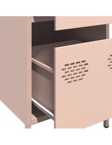 Credenza Rosa 35x39x73,5 cm in Acciaio Laminato a Freddo