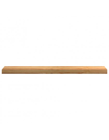 Davanzali 2 pz Marrone Chiaro 100x15x2 cm Legno Massello Rovere