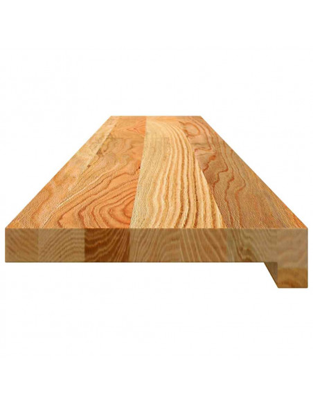 Davanzali 2 pz Marrone Chiaro 120x20x2cm Legno Massello Rovere