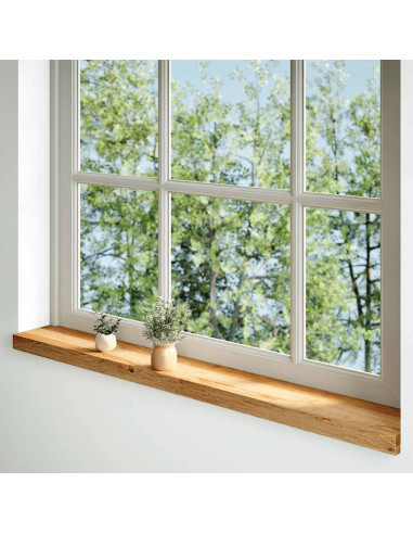 Davanzali 2 pz Marrone Chiaro 140x15x2 cm Legno Massello Rovere