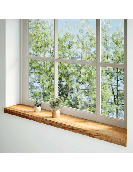 Davanzali 2 pz Marrone Chiaro 140x20x2cm Legno Massello Rovere