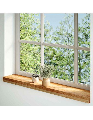 Davanzali 2 pz Marrone Chiaro 80x15x2 cm Legno Massello Rovere