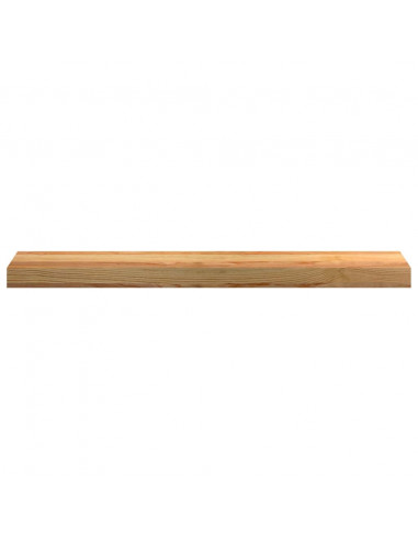 Davanzali 2 pz Marrone Chiaro 80x15x2 cm Legno Massello Rovere