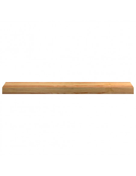 Davanzali 2 pz Marrone Chiaro 80x15x2 cm Legno Massello Rovere