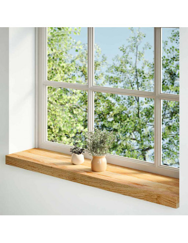 Davanzali 2 pz Marrone Chiaro 90x20x2 cm Legno Massello Rovere