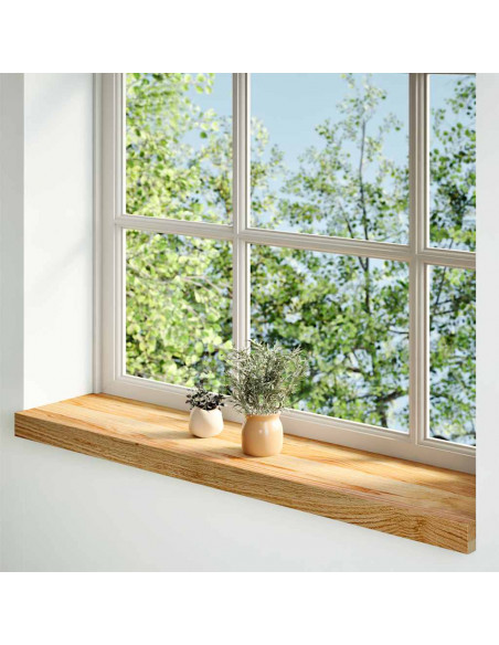 Davanzali 2 pz Marrone Chiaro 90x20x2 cm Legno Massello Rovere