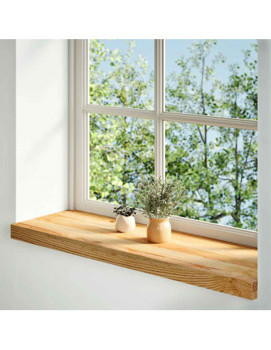 Davanzali 2 pz Marrone Chiaro 90x25x2 cm Legno Massello Rovere