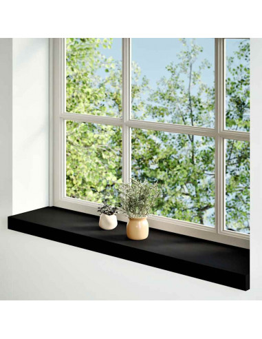 Davanzali 2 pz Marrone Scuro 100x20x2 cm Legno Massello Rovere