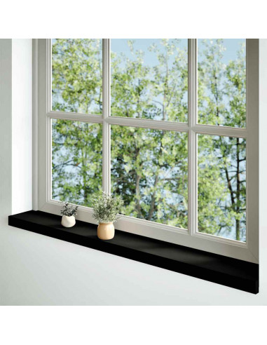 Davanzali 2 pz Marrone Scuro 110x15x2 cm Legno Massello Rovere