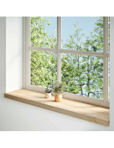 Davanzali 2 pz Non Trattati 110x25x2cm Legno Massello di Rovere