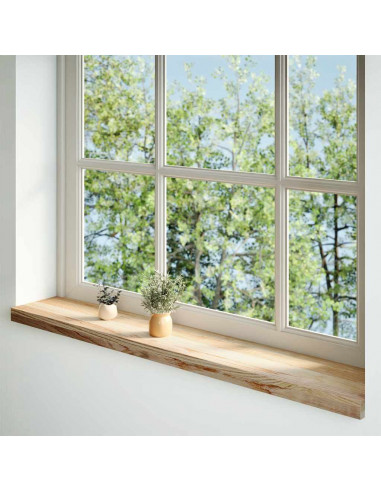 Davanzali 2 pz Non Trattati 120x20x2cm Legno Massello di Rovere