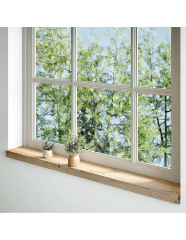 Davanzali 2 pz Non Trattati 140x15x2cm Legno Massello di Rovere