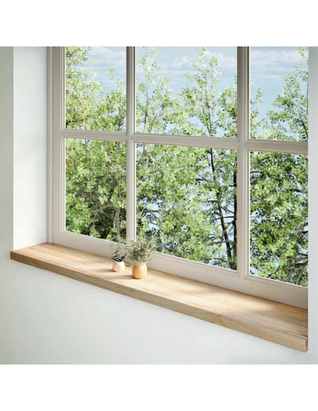 Davanzali 2 pz Non Trattati 160x25x2cm Legno Massello di Rovere
