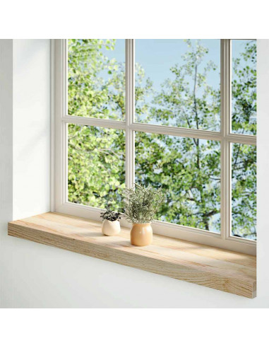 Davanzali 2 pz Non Trattati 80x20x2 cm Legno Massello di Rovere