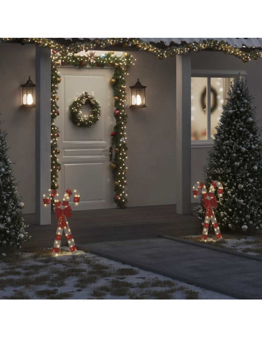 Decorazione Natalizia Bastoncino di zucchero 50LED Bianco Caldo