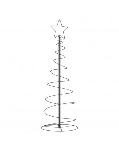 Illuminazione Albero di Natale a Cono 100LED Bianco Caldo 150cm 2