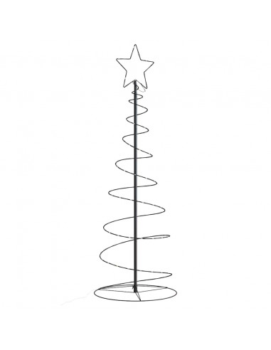 Illuminazione Albero di Natale a Cono 100LED Bianco Caldo 150cm