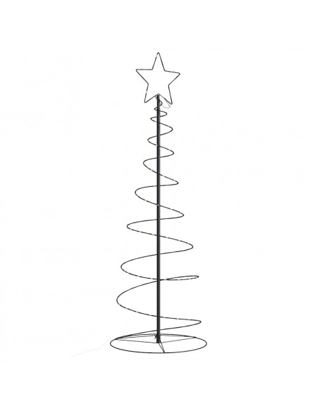 Illuminazione Albero di Natale a Cono 100LED Bianco Caldo 150cm