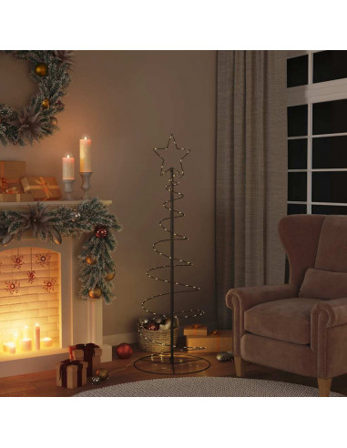 Illuminazione Albero di Natale a Cono 100LED Bianco Caldo 150cm