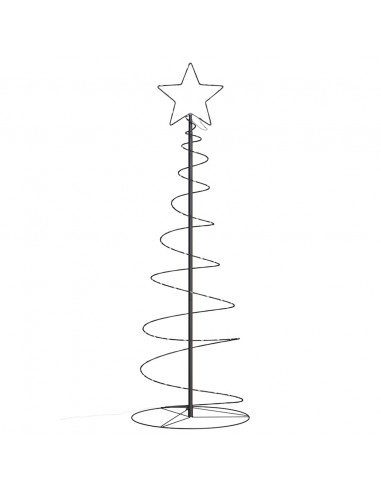 Illuminazione Albero di Natale a Cono 100LED Bianco Caldo 150cm