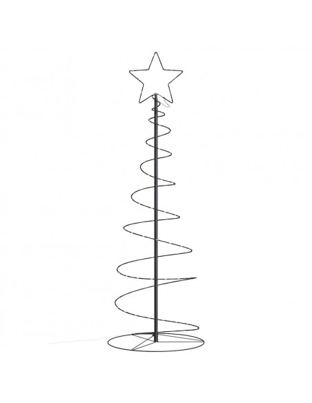 Illuminazione Albero di Natale a Cono 100LED Bianco Caldo 150cm