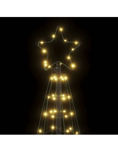 Illuminazione Albero di Natale a Cono 200LED Bianco Caldo 182cm