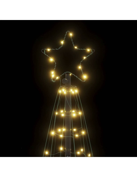 Illuminazione Albero di Natale a Cono 200LED Bianco Caldo 182cm