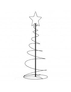Illuminazione Albero di Natale a Cono 80 LED Bianco Caldo 120cm 2