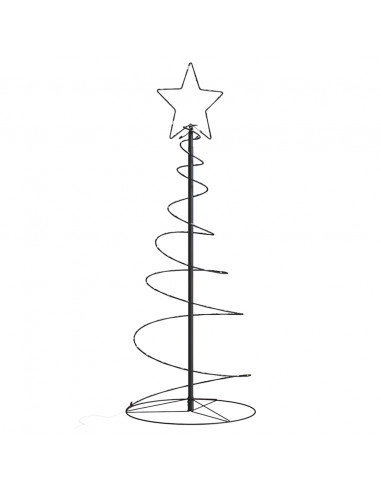 Illuminazione Albero di Natale a Cono 80 LED Bianco Caldo 120cm