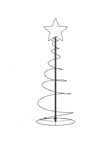 Illuminazione Albero di Natale a Cono 80 LED Bianco Caldo 120cm