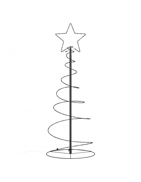 Illuminazione Albero di Natale a Cono 80 LED Bianco Caldo 120cm