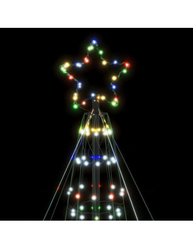 Illuminazione Albero Natale a Cono 1534 LED Colorati 503 cm