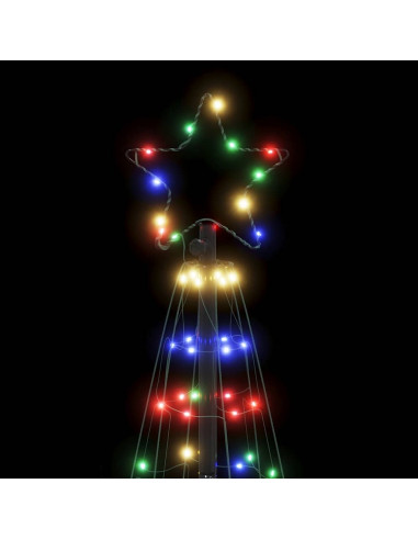 Illuminazione Albero Natale a Cono 200 LED Colorati 182 cm