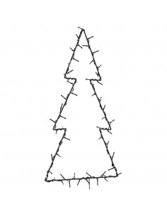 Luci di Natale Albero di Natale Silhouette 80 LED Bianco Caldo 2